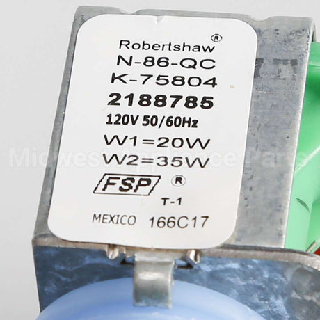 WP2188785 Whirlpool Valve-Inlt