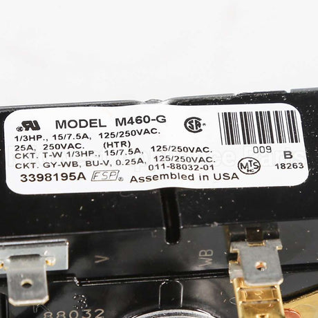 WP3398195 Whirlpool Timer