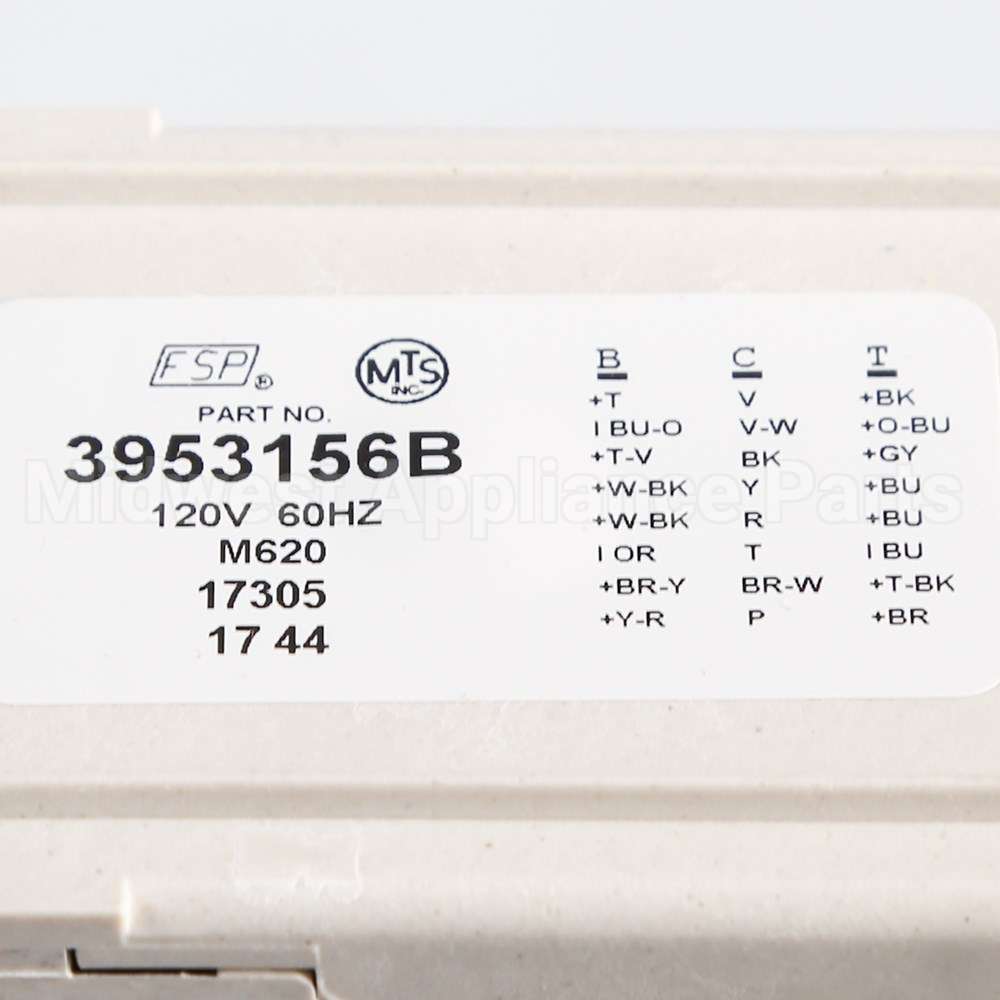 WP3953156 Whirlpool Timer