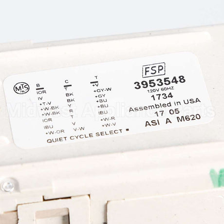 WP3953548 Whirlpool Timer