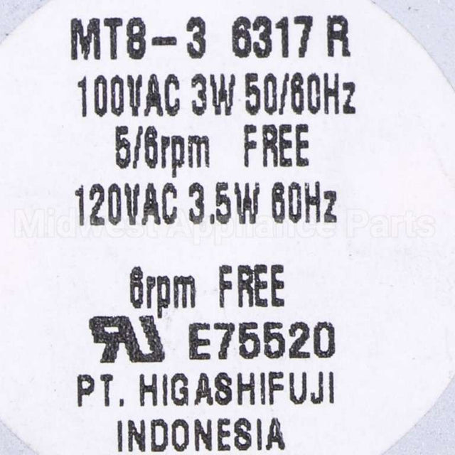 WP58001047 Whirlpool Motor- Gea