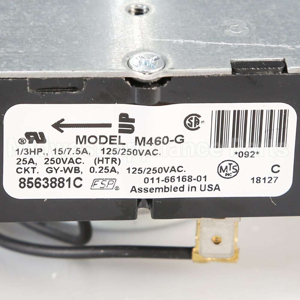 WP8563881 Whirlpool Timer