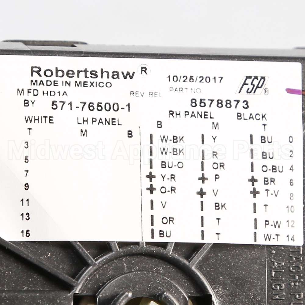 WP8578873 Whirlpool Timer