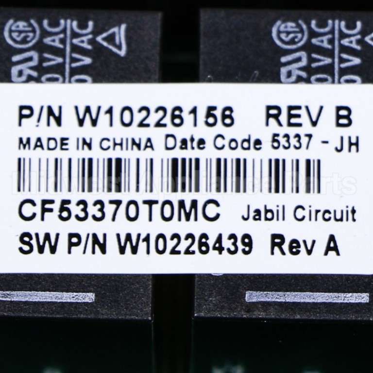 WPW10226156 Whirlpool Cntrl-Elec