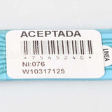 WPW10317125 Whirlpool Overlay