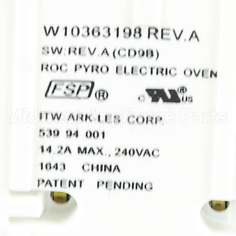 WPW10363198 Whirlpool Swtch-Oven