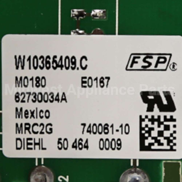 WPW10365409 Whirlpool Cntrl-Elec