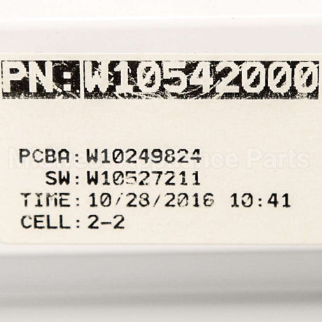 WPW10542000 Whirlpool Cntrl-Elec