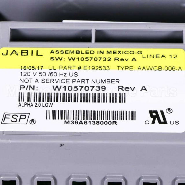 WPW10583356 Whirlpool Cntrl-Elec
