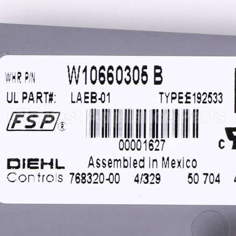 WPW10660305 Whirlpool Cntrl-Elec