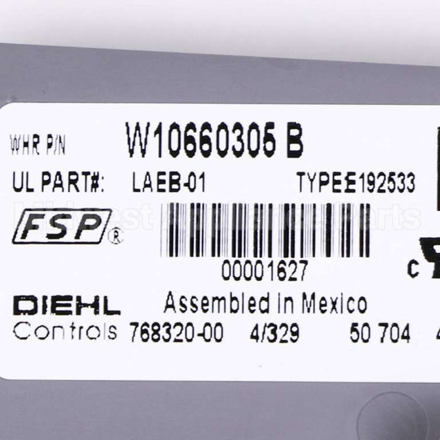 WPW10660305 Whirlpool Cntrl-Elec
