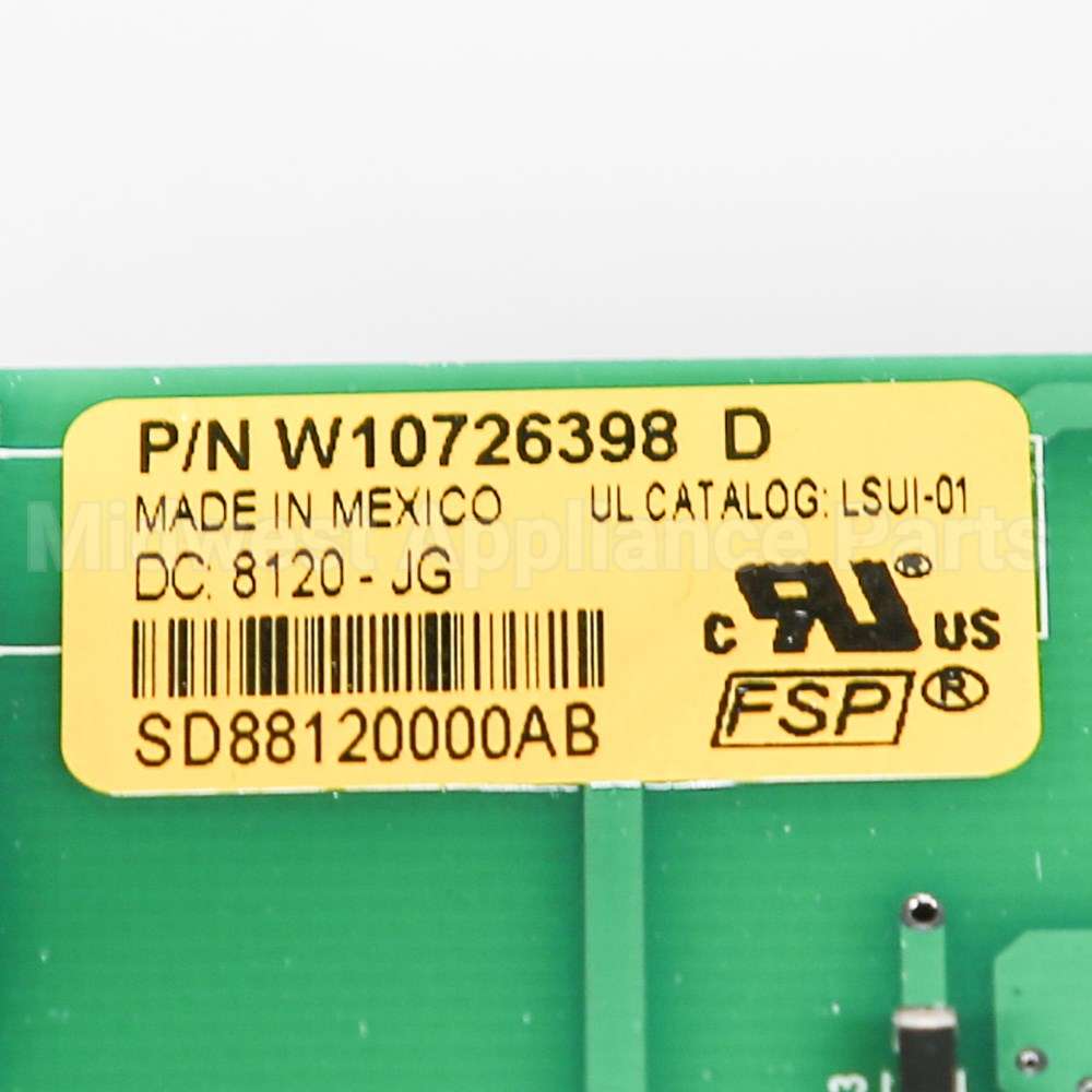 WPW10726398 Whirlpool Cntrl-Elec