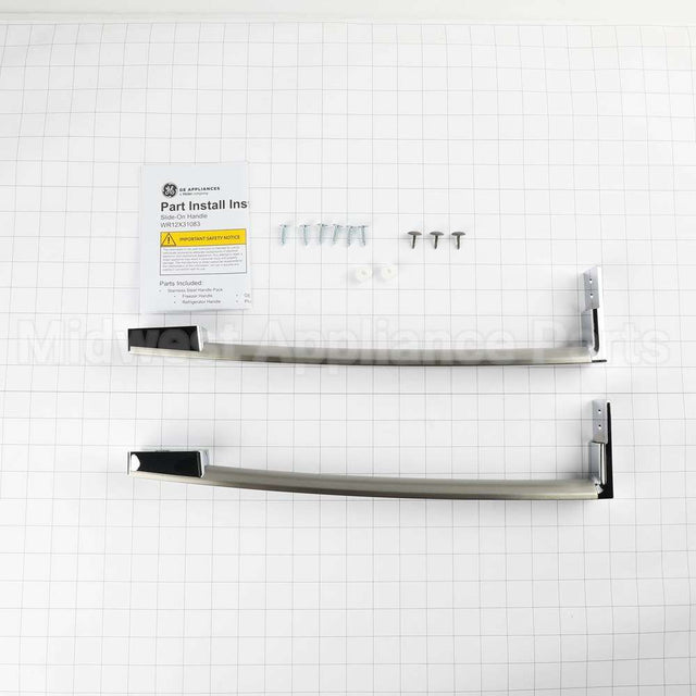 WR12X39565 GE Silver Handle Pack Assembly