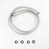 WX14X10017 GE 2Pk-Plymr Coated 4' Washer Hoses 90 Elbow