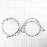 WX14X10017 GE 2Pk-Plymr Coated 4' Washer Hoses 90 Elbow