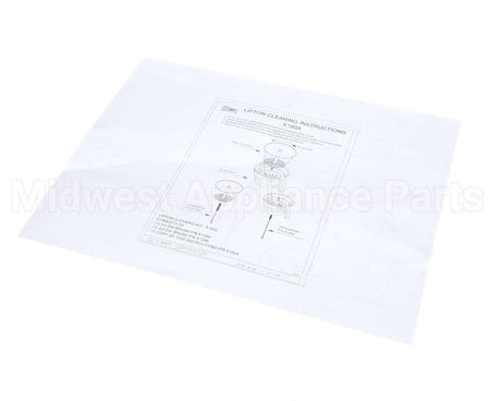 X160AL Grindmaster Cecilware Instruction Sheet Cleaning Kit